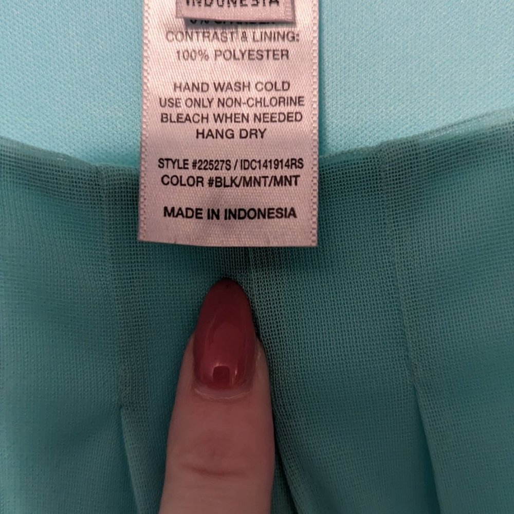 💖HP💖 Teal & Black Lace Bodycon Dress - Picture 6 of 7